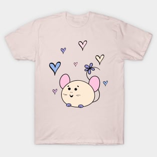 chinchilla hand drawing cute Hearts T-Shirt